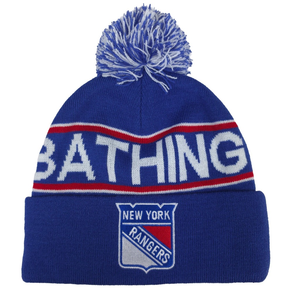 BAPE NY Rangers Mitchell & Ness NFL Cuff Knit Hat Beanie Cap A Bathing Ape New
